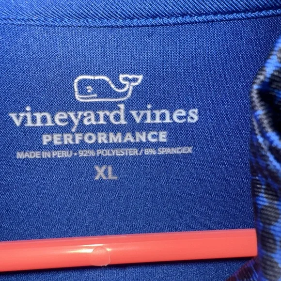 Vineyard Vines Performance Blue  with black dots Pullover - Picture 2 of 3